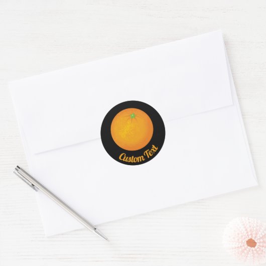 Oranje Ronde Sticker (Envelop)