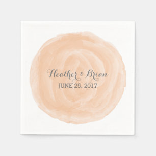 Oranje ronde Waterverf papier Napels Servetten