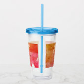 Oranje rood 50 verjaardagsverjaardag Naam toevoege Acryl Drinkbeker (Rechts)