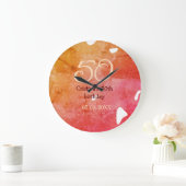 Oranje rood 50 verjaardagsverjaardag Naam toevoege Grote Klok (Huis)