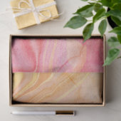 Oranje rood Abstract Marmer Tissuepapier (Geschenk)
