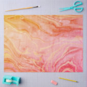 Oranje rood Abstract Marmer Tissuepapier (Craft)