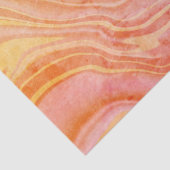 Oranje rood Abstract Marmer Tissuepapier (Detail)