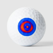 Oranje Rood Blauw Golfballen (Voorkant)