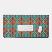 Oranje Rood Blauwgroen Turquoise Blauw Groen Retro Bureaumat (Keyboard & Muis)