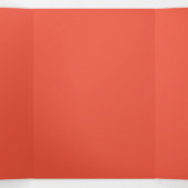 Oranje Rood #EC553E, Bleek Koper Drieluik Wenskaart (Binnenkant midden)