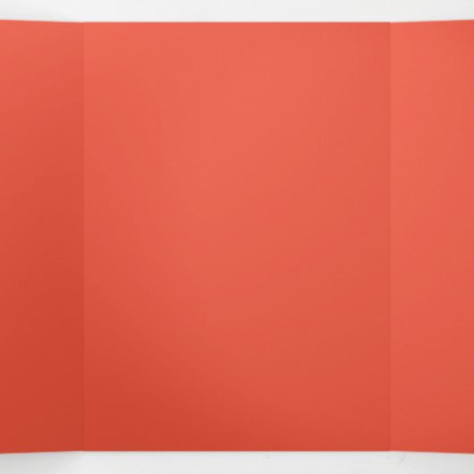 Oranje Rood #EC553E, Bleek Koper Drieluik Wenskaart (Binnenkant midden)