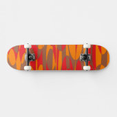 Oranje, rood en bruin skateboard (Horizontaal)