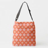 Oranje rood en koraal patroon crossbody tas (Achterkant)