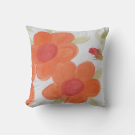 Oranje rood en mint groen kussen