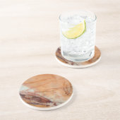 Oranje Rood en Wit Marmer Zandsteen Onderzetter (Zijkant)