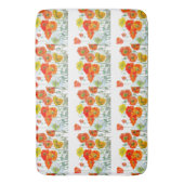 Oranje Rood Geel Poppy Waterverf Poppies Art Badmat (Voorkant Verticaal)