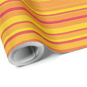 Oranje Rood Gele Strepen Cadeaupapier (Rol Hoek)