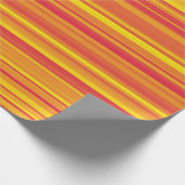 Oranje Rood Gele Strepen Cadeaupapier (Hoek)