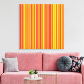 Oranje Rood Gele Strepen Canvas Afdruk (Insitu (Woonkamer))