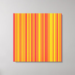 Oranje Rood Gele Strepen Canvas Afdruk