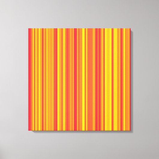 Oranje Rood Gele Strepen Canvas Afdruk (Voorkant)