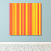 Oranje Rood Gele Strepen Canvas Afdruk (Insitu (Houten vloer))