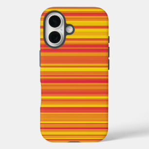 Oranje Rood Gele Strepen iPhone 16 Hoesje