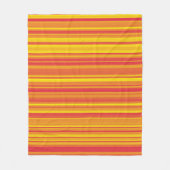 Oranje Rood Gele Strepen Fleece Deken (Voorkant)