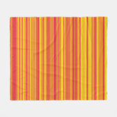 Oranje Rood Gele Strepen Fleece Deken (Voorkant (Horizontaal))