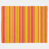 Oranje Rood Gele Strepen Fleece Deken (Voorkant (Horizontaal))