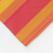 Oranje Rood Gele Strepen Fleece Deken (Hoek)