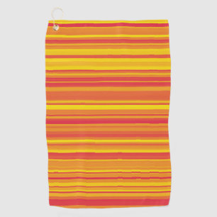 Oranje Rood Gele Strepen Golf Handdoek