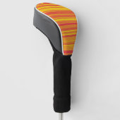 Oranje Rood Gele Strepen Golfheadcover (Schuin)
