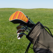 Oranje Rood Gele Strepen Golfheadcover (Insitu)