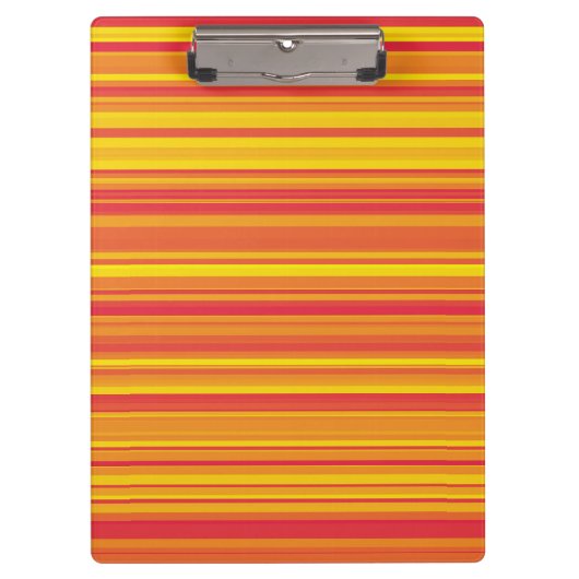 Oranje Rood Gele Strepen Klembord (Voorkant)