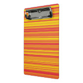 Oranje Rood Gele Strepen Mini Klembord (Angled2)