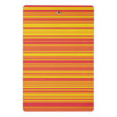 Oranje Rood Gele Strepen Mini Klembord (Achterkant)