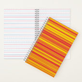 Oranje Rood Gele Strepen Notitieboek (Binnen)