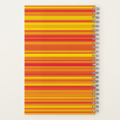 Oranje Rood Gele Strepen Notitieboek (Achterkant)