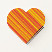 Oranje Rood Gele Strepen Notitieboek (Achterkant)