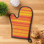 Oranje Rood Gele Strepen Ovenwant (Top down)