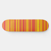 Oranje Rood Gele Strepen Persoonlijk Skateboard (Horizontaal)