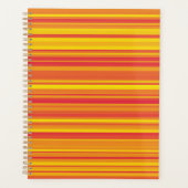 Oranje Rood Gele Strepen Planner (Voorkant)