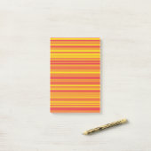 Oranje Rood Gele Strepen Post-it® Notes (Op bureau)