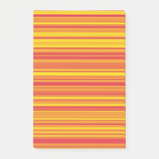 Oranje Rood Gele Strepen Post-it® Notes (Voorkant)