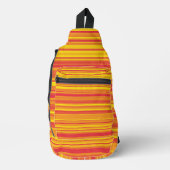Oranje Rood Gele Strepen Sling Bag (Voorkant)