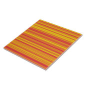 Oranje Rood Gele Strepen Tegeltje (Zijkant)