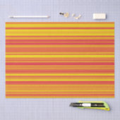 Oranje Rood Gele Strepen Tissuepapier (Craft)