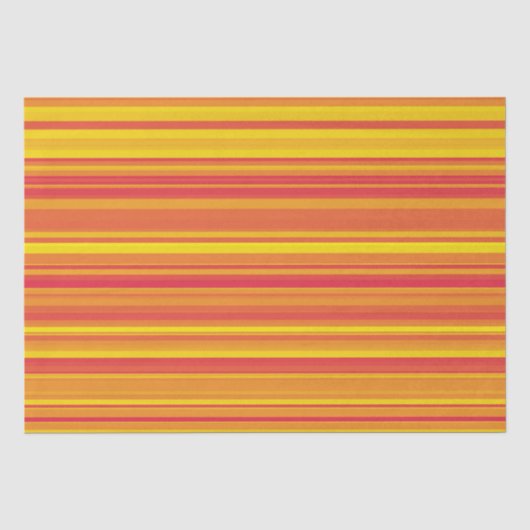 Oranje Rood Gele Strepen Tissuepapier (Voorkant)