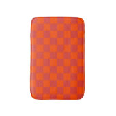 Oranje rood geruit gingham-patroon badmat (Voorkant Verticaal)