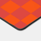 Oranje rood geruit gingham-patroon bureaumat (Hoek)