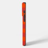 Oranje rood geruit gingham-patroon Case-Mate iPhone case (Achterkant / Links)