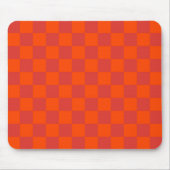 Oranje rood geruit gingham-patroon muismat (Voorkant)