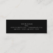 Oranje rood gothisch monogram mini visitekaartje (Achterkant)